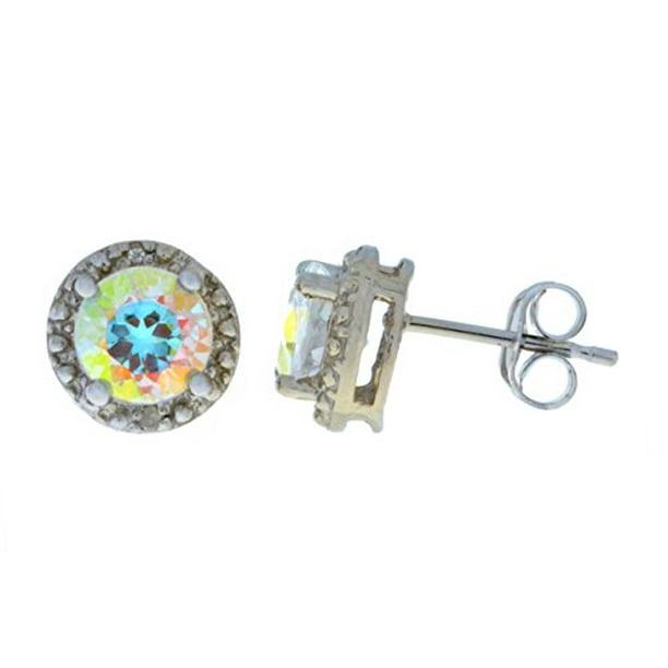 2.14 Ct 6mm Mercury Mist Mystic Topaz 925 Sterling Silver Stud Earrings 2.14 Ct 6mm Mercury Mist Mystic Topaz 925 Sterling Silver Stud Earrings